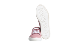 GUCCI SNEAKERS GG CANVAS AND LEATHER LOW PINK - 37 BR