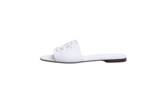 DG SANDAL FLAT CIABATTA BIANCO DG LOGO 2025 - 36 BR