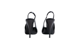 YSL SLINGBACK PUMPS IN GLAZED VENDOME BLACK - 37 BR