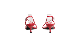 PRADA 55MM LEATHER RED SANDALS - 37 BR