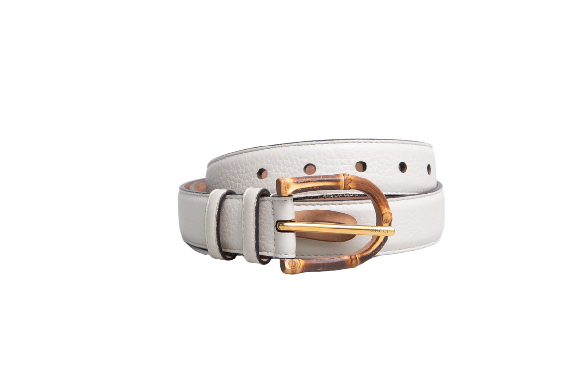 GUCCI CINTO BAMBOO OFF WHITE