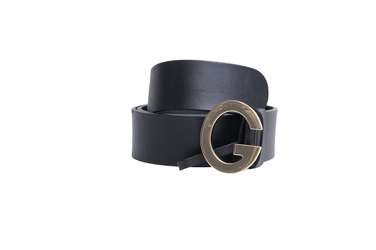GUCCI CINTO G BUCKLE LARGE BLACK