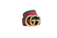 GUCCI CINTO GG MARMONT BLACK & WEB CANVAS