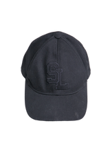 YSL BASEBALL CAP LOGO PATCH BLACK