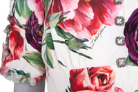 DG DRESS MIDI FLORAL BUTTONS W/FRILLS