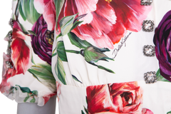DG DRESS MIDI FLORAL BUTTONS W/FRILLS