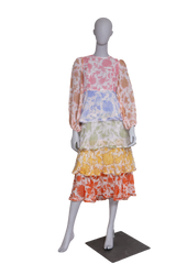 ZIMMERMANN DRESS MIDI TIERED MEANSGETTING FLOUNCE