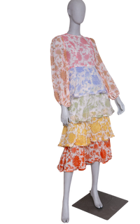 ZIMMERMANN DRESS MIDI TIERED MEANSGETTING FLOUNCE