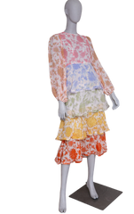 ZIMMERMANN DRESS MIDI TIERED MEANSGETTING FLOUNCE