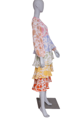 ZIMMERMANN DRESS MIDI TIERED MEANSGETTING FLOUNCE