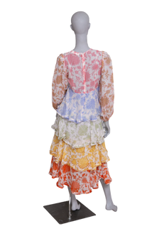 ZIMMERMANN DRESS MIDI TIERED MEANSGETTING FLOUNCE