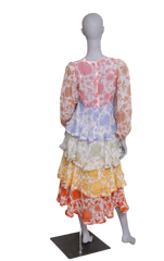 ZIMMERMANN DRESS MIDI TIERED MEANSGETTING FLOUNCE