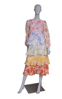 ZIMMERMANN DRESS MIDI TIERED MEANSGETTING FLOUNCE