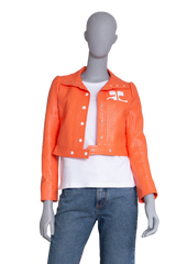 COURRÈGES JACKET CROPPED REEDITION VINYL ORANGE