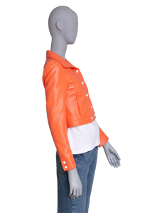COURRÈGES JACKET CROPPED REEDITION VINYL ORANGE