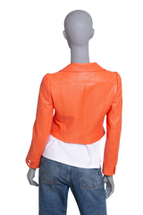 COURRÈGES JACKET CROPPED REEDITION VINYL ORANGE