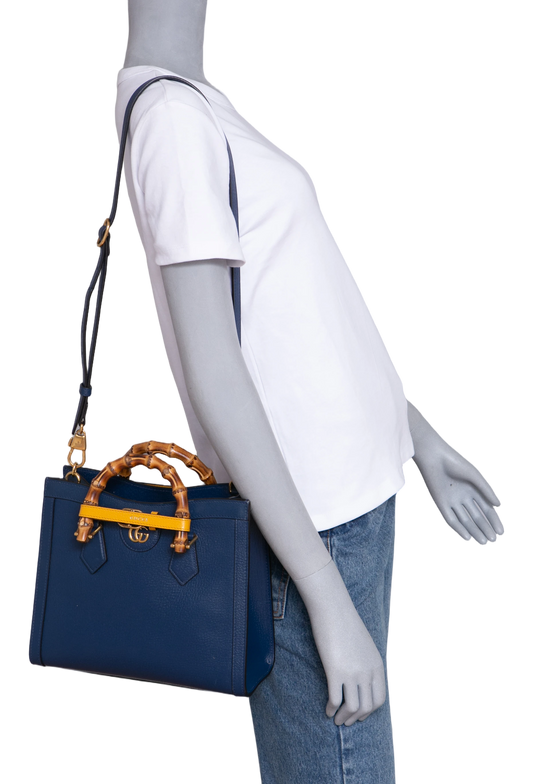 GUCCI DIANA SMALL TOTE NAVY