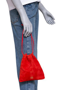 MIU MIU SUEDE POUCH RED