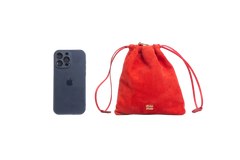 MIU MIU SUEDE POUCH RED