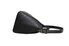 GIVENCHY ANTIGONA MEDIUM CROC EMBOSSED SATCHEL BLACK