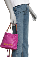 CHANEL 22 MINI MAGENTA HOBO