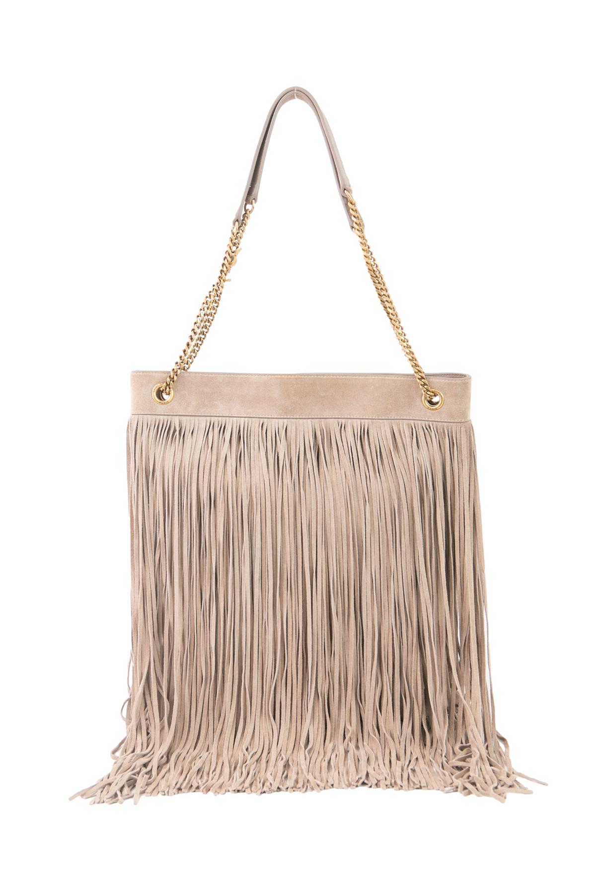 DESAPEGO AGATHA BRAGA YSL GRACE FRINGED BAG MEDIUM DUSTY GREY