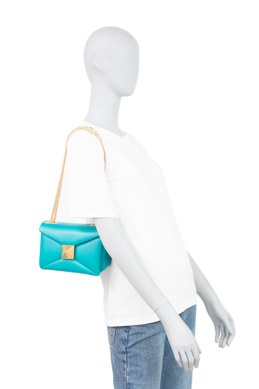 VALENTINO ONE STUD CIANO SHOULDER BAG