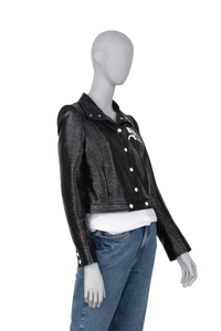 COURRÈGES JACKET CROPPED BLACK PATCH