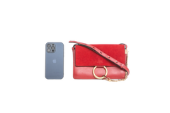 CHLOE FAYE SMALL SUEDE SIENNA RED