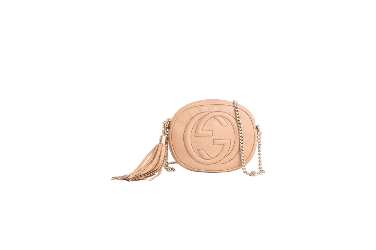 GUCCI MINI SOHO DISCO ROUND BEIGE