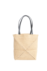 LOEWE PUZZLE FOLD MEDIUM TOTE IN RAFFIA