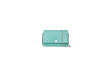 CHANEL WOC CHEVRON LAMBSKIN TURQUOISE