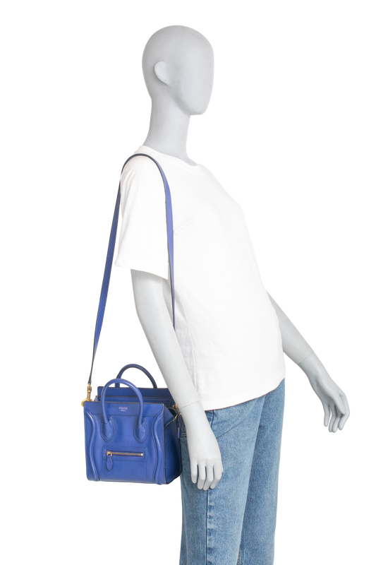 CELINE LUGGAGE NANO ROYAL BLUE