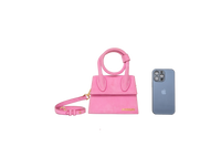 JACQUEMUS LE NOEUD PINK SUEDE