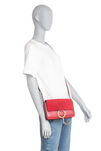 CHLOE FAYE SMALL SUEDE SIENNA RED