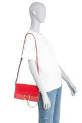 CHLOE FAYE SMALL SUEDE SIENNA RED