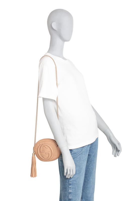 GUCCI MINI SOHO DISCO ROUND BEIGE