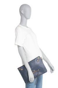 BALENCIAGA CLUTCH EDGE MOTOCROSS NAVY