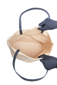 LOEWE PUZZLE FOLD MEDIUM TOTE IN RAFFIA