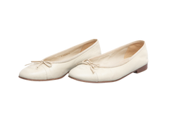 CHANEL SAPATILHA BALLET GRAIN OFF WHITE - 37 1/2 BR
