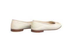 CHANEL SAPATILHA BALLET GRAIN OFF WHITE - 37 1/2 BR