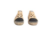 CHANEL ESPADRILLE SCHWARZ BEIGE - 36 BR