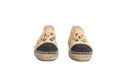 CHANEL ESPADRILLE SCHWARZ BEIGE - 36 BR