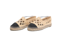 CHANEL ESPADRILLE SCHWARZ BEIGE - 36 BR