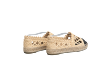 CHANEL ESPADRILLE SCHWARZ BEIGE - 36 BR