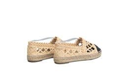 CHANEL ESPADRILLE SCHWARZ BEIGE - 36 BR