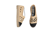 CHANEL ESPADRILLE SCHWARZ BEIGE - 36 BR