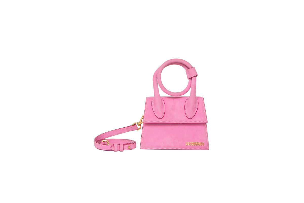 JACQUEMUS LE NOEUD PINK SUEDE