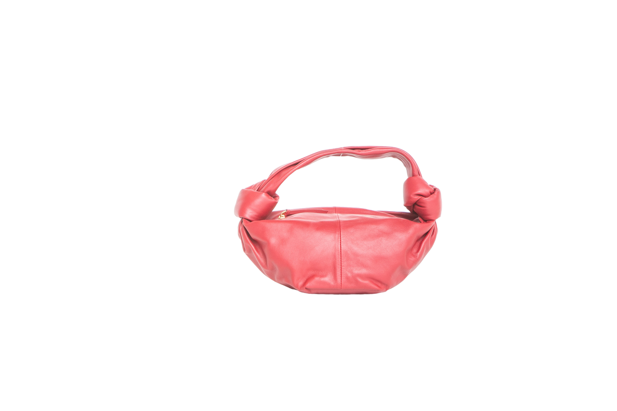 BOTTEGA MINI DOUBLE KNOT ROUGE