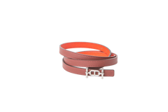 HERMES CINTO ANCRE SLIM AT ROUGE & RED RADIEUX REVERSIBLE